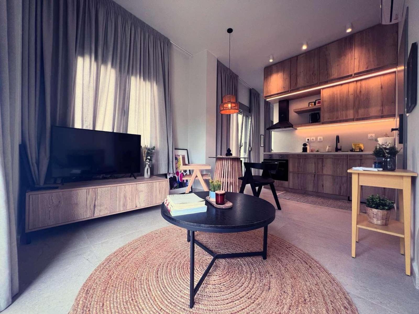 Luxurious Wooden Detail Flat In City Center Chalkís Exteriér fotografie